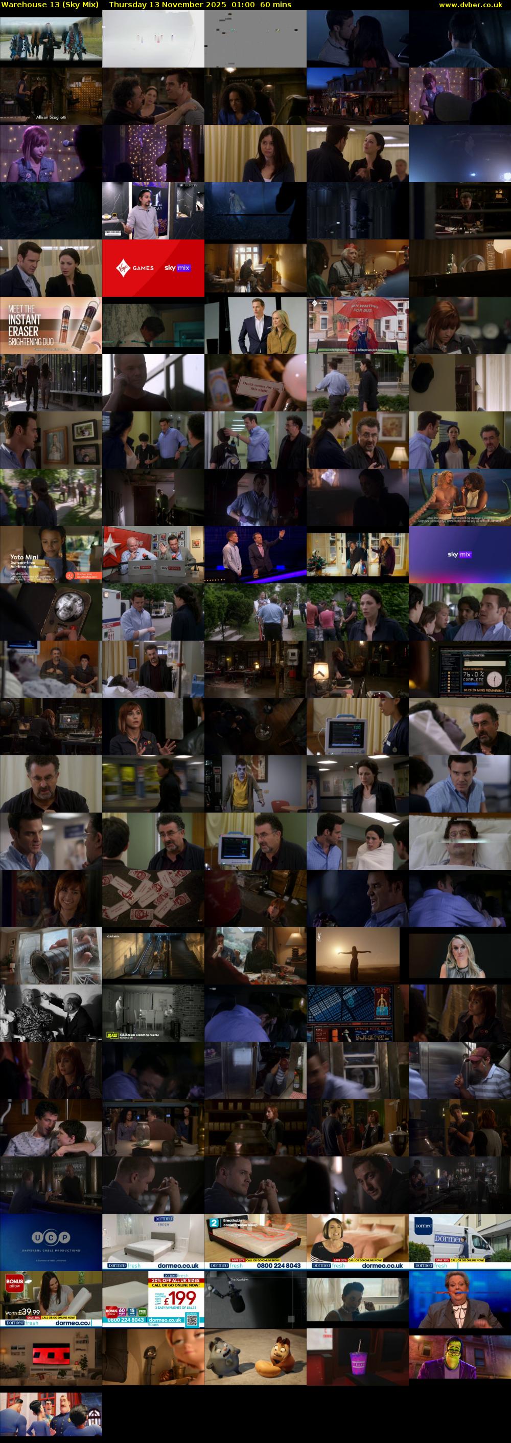 Warehouse 13 (Sky Mix) Thursday 13 November 2025 01:00 - 02:00