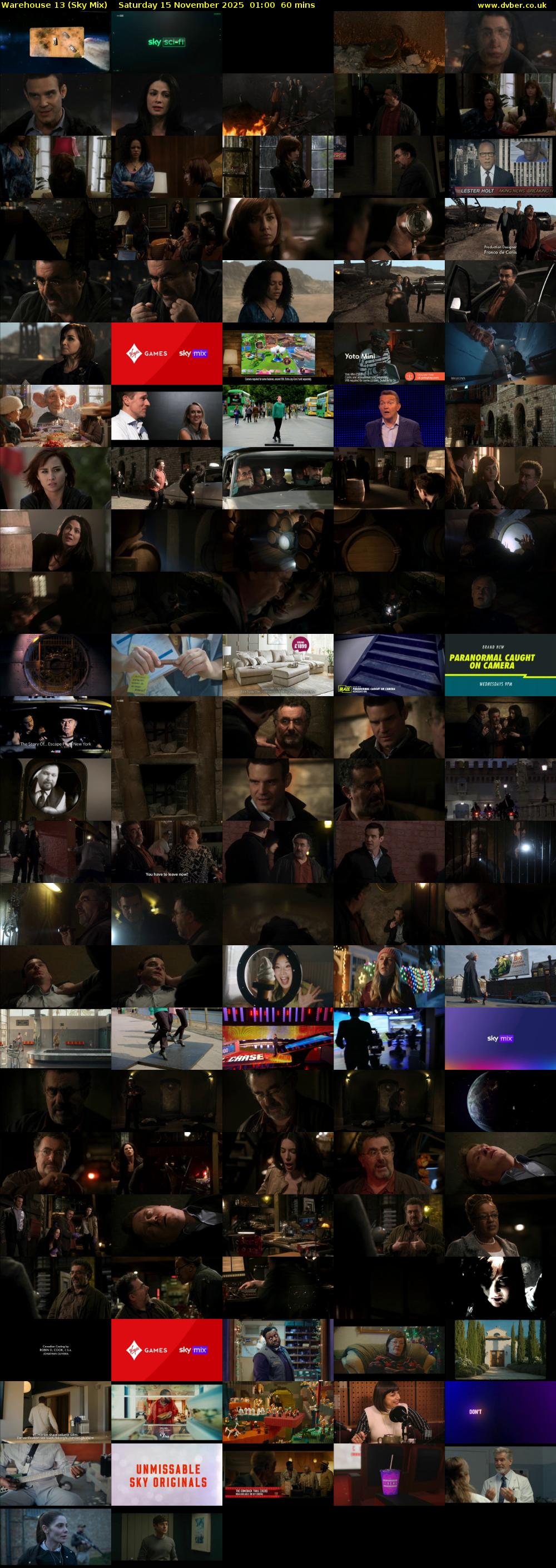Warehouse 13 (Sky Mix) Saturday 15 November 2025 01:00 - 02:00