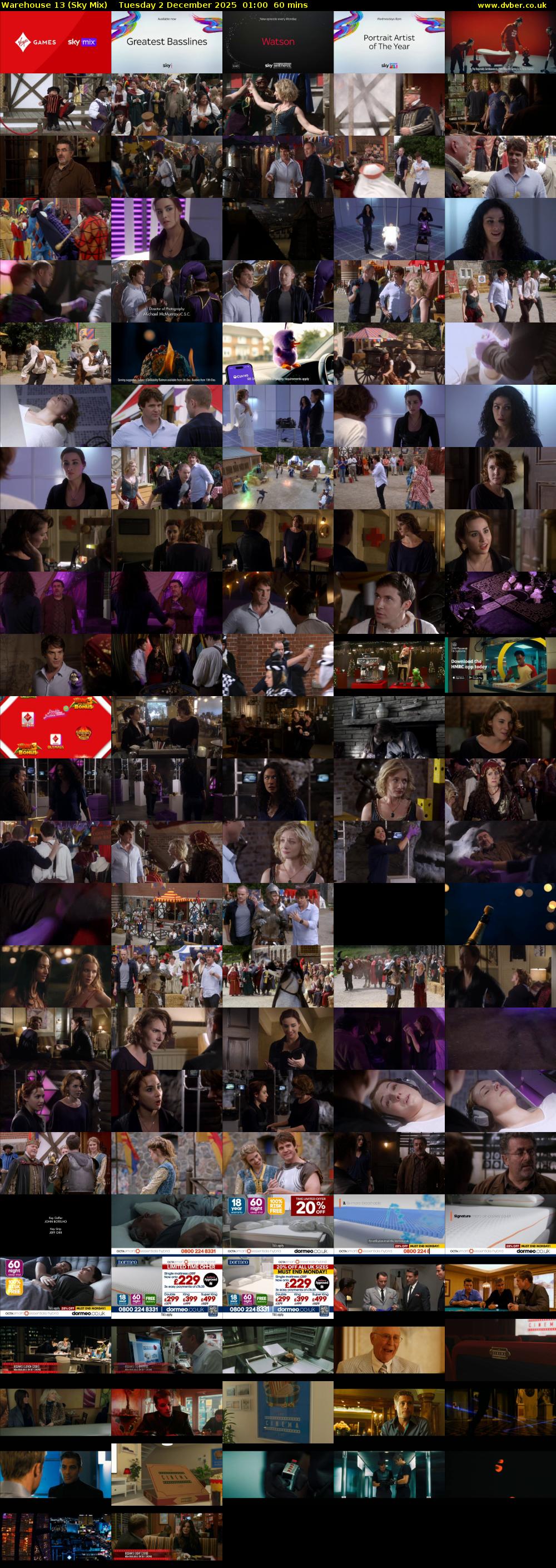 Warehouse 13 (Sky Mix) Tuesday 2 December 2025 01:00 - 02:00