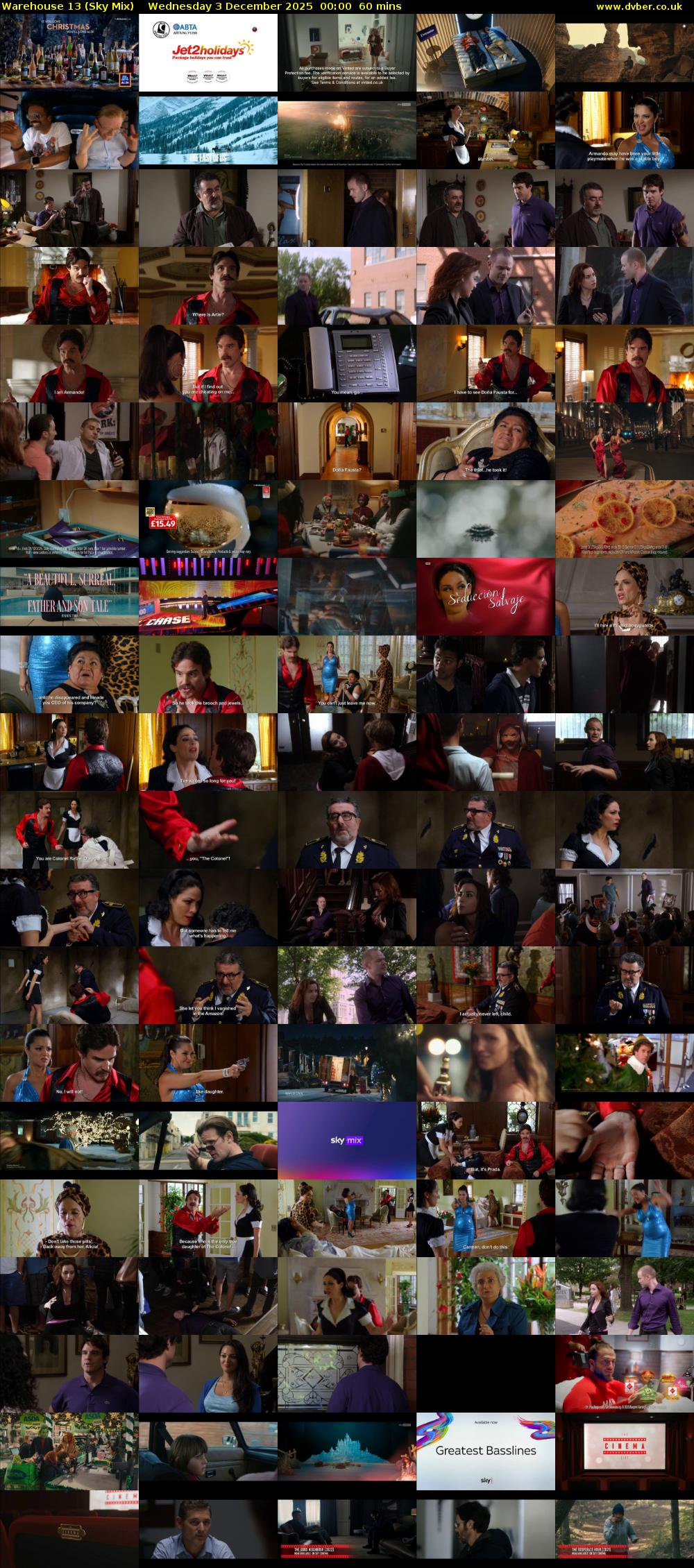Warehouse 13 (Sky Mix) Wednesday 3 December 2025 00:00 - 01:00