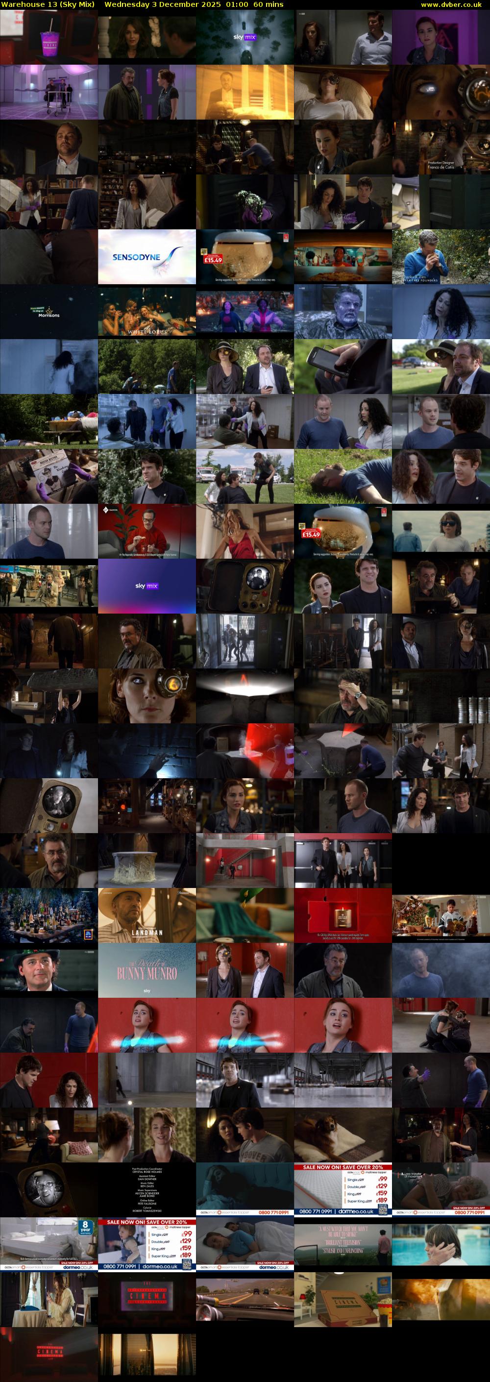 Warehouse 13 (Sky Mix) Wednesday 3 December 2025 01:00 - 02:00