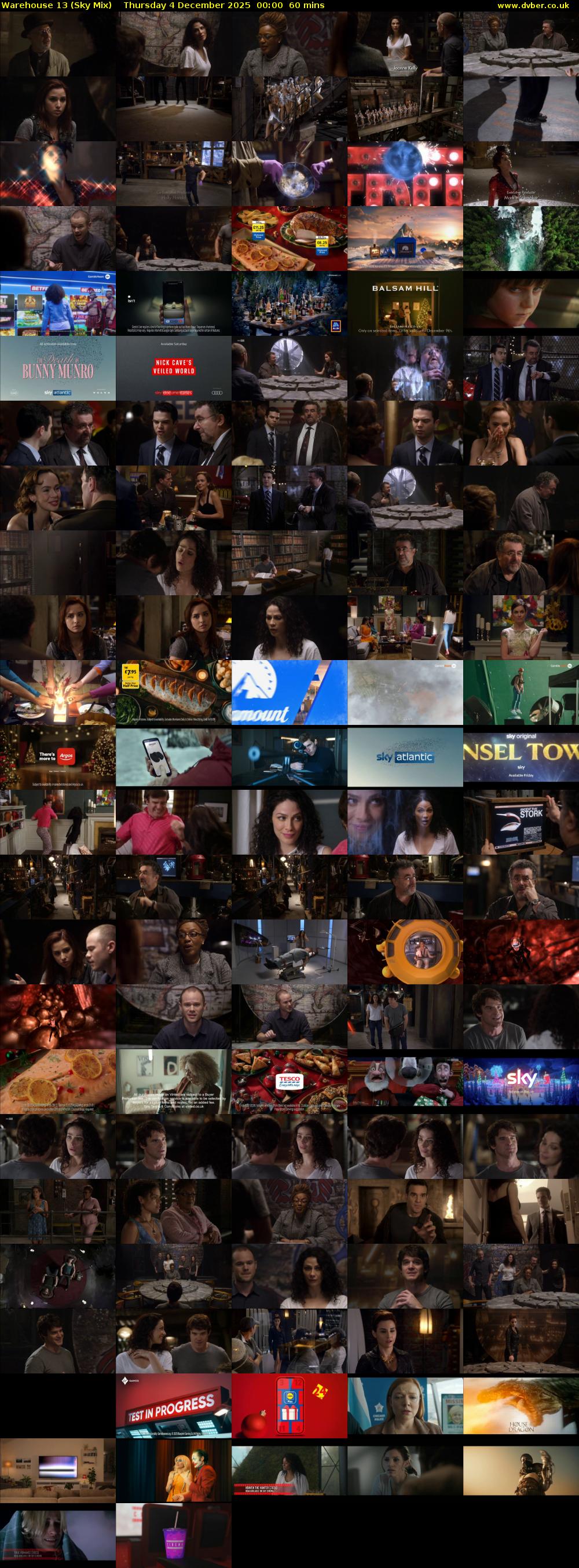Warehouse 13 (Sky Mix) Thursday 4 December 2025 00:00 - 01:00