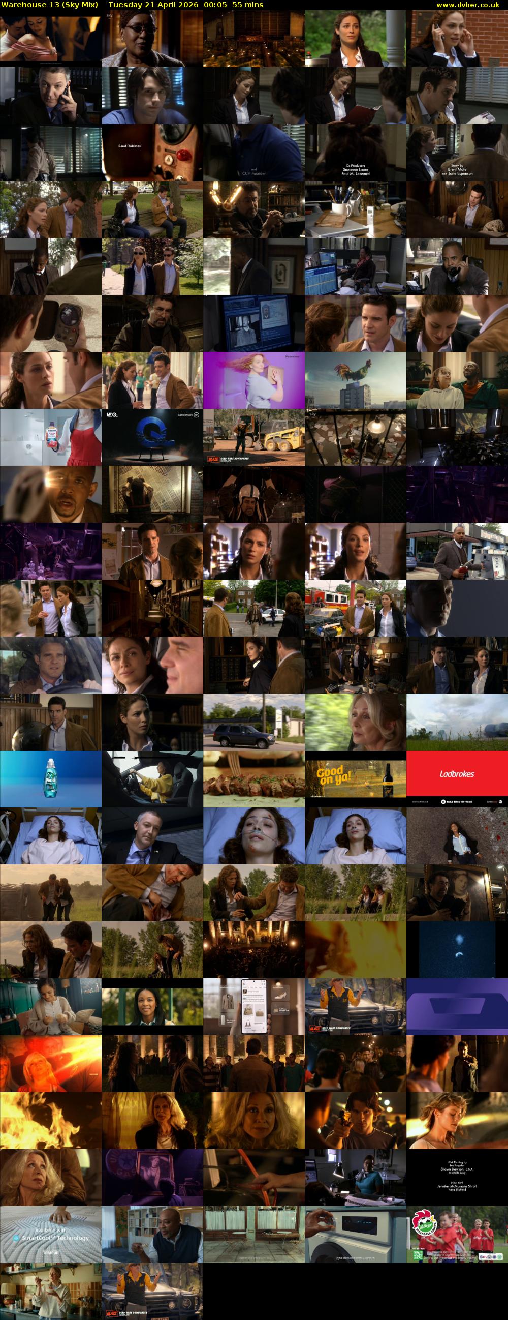 Warehouse 13 (Sky Mix) Tuesday 21 April 2026 00:05 - 01:00