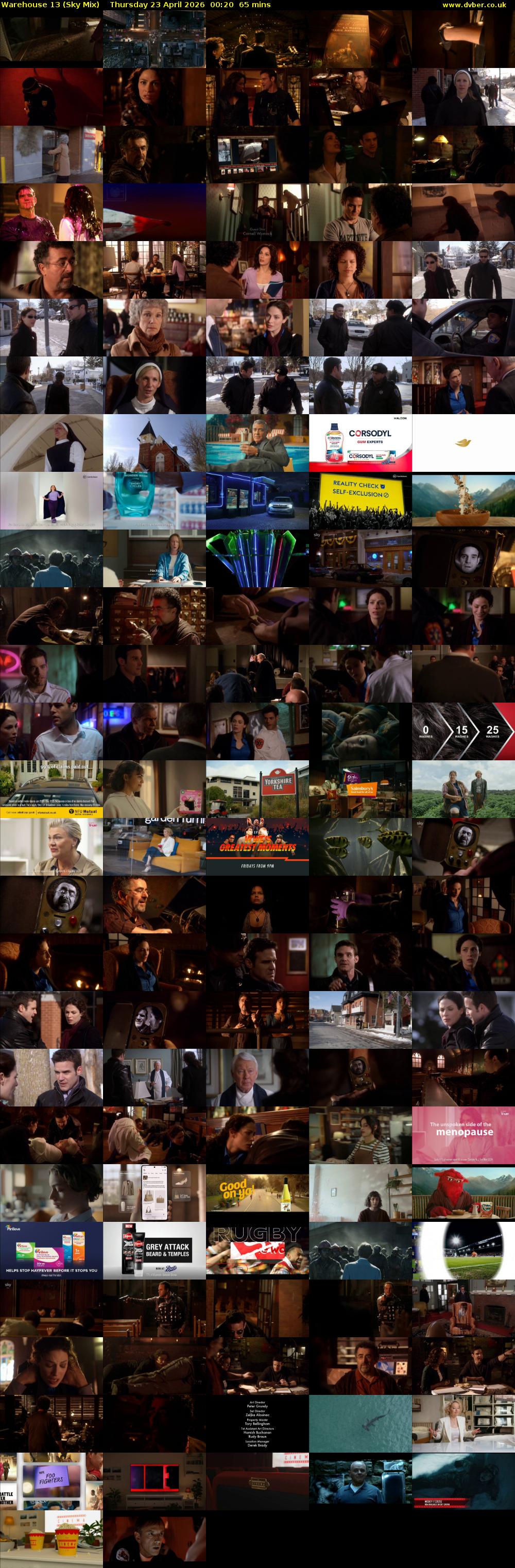 Warehouse 13 (Sky Mix) Thursday 23 April 2026 00:20 - 01:25
