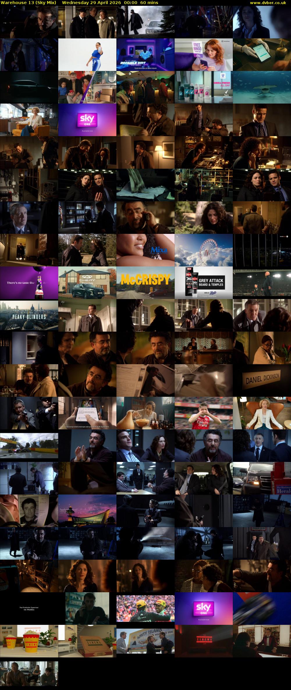 Warehouse 13 (Sky Mix) Wednesday 29 April 2026 00:00 - 01:00
