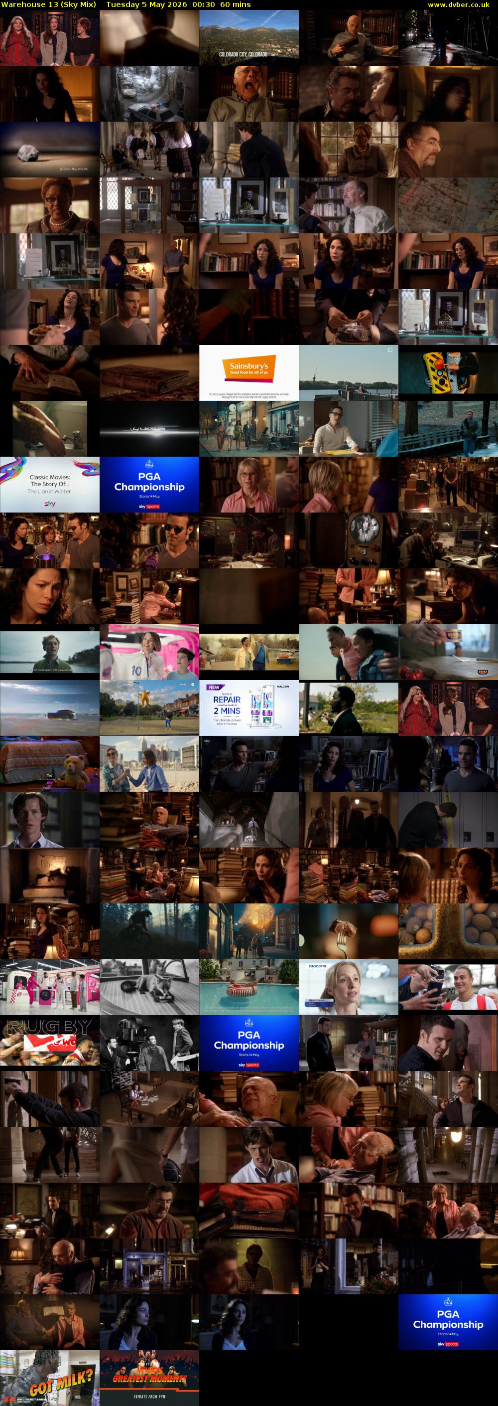 Warehouse 13 (Sky Mix) Tuesday 5 May 2026 00:30 - 01:30