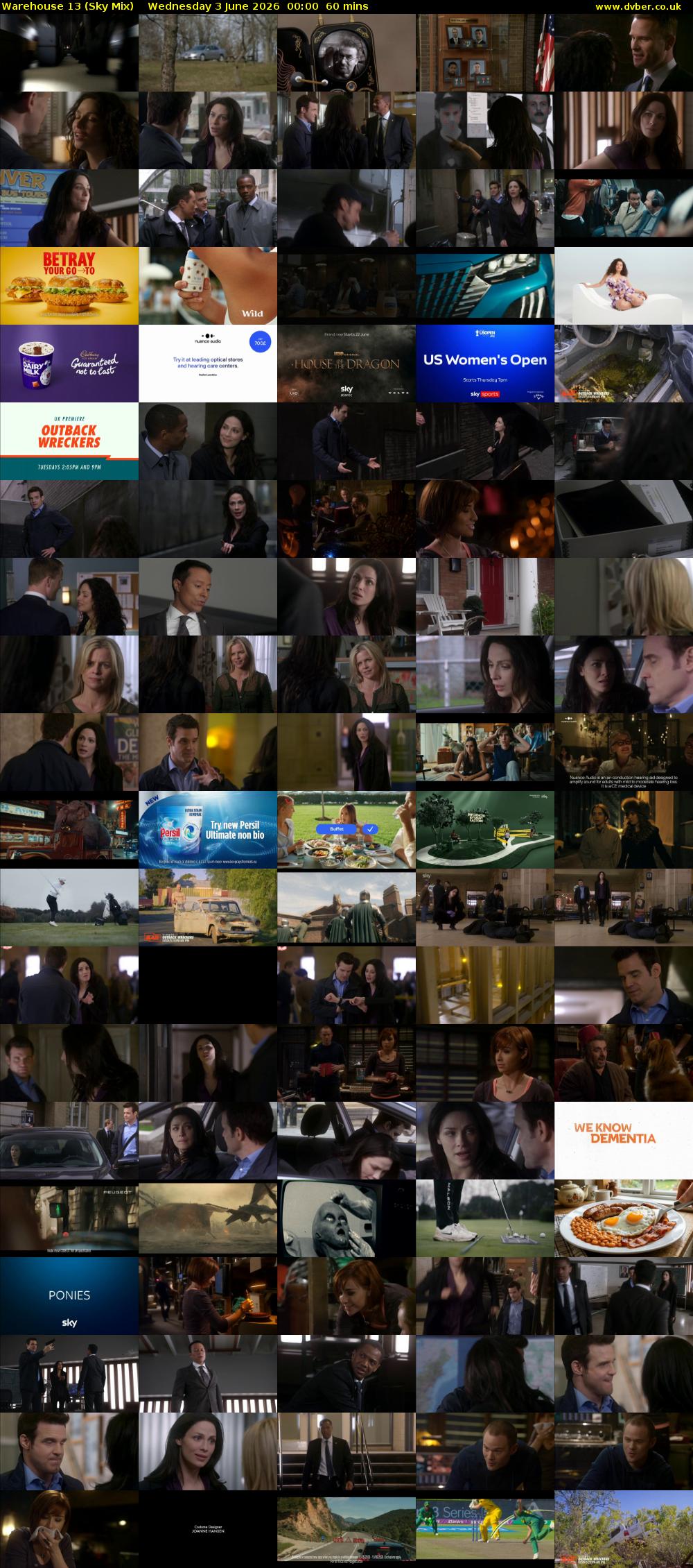 Warehouse 13 (Sky Mix) Wednesday 3 June 2026 00:00 - 01:00
