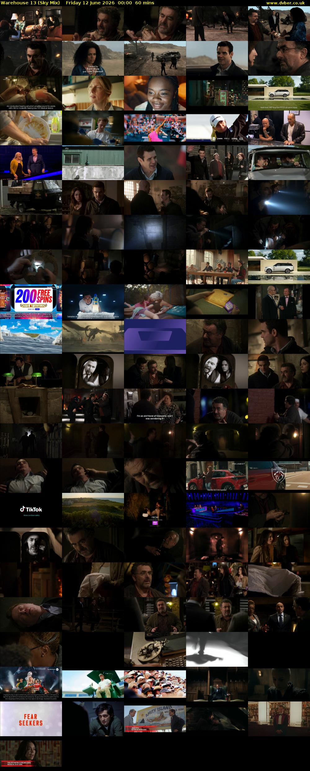 Warehouse 13 (Sky Mix) Friday 12 June 2026 00:00 - 01:00
