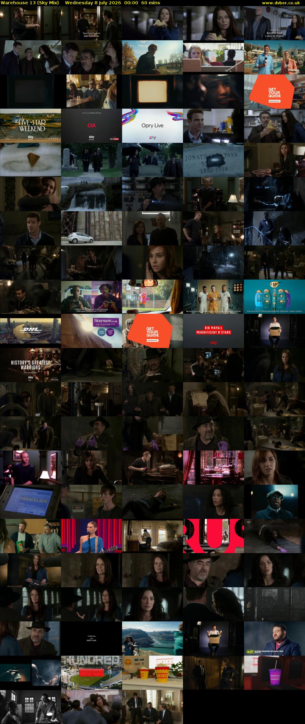 Warehouse 13 (Sky Mix) Wednesday 8 July 2026 00:00 - 01:00