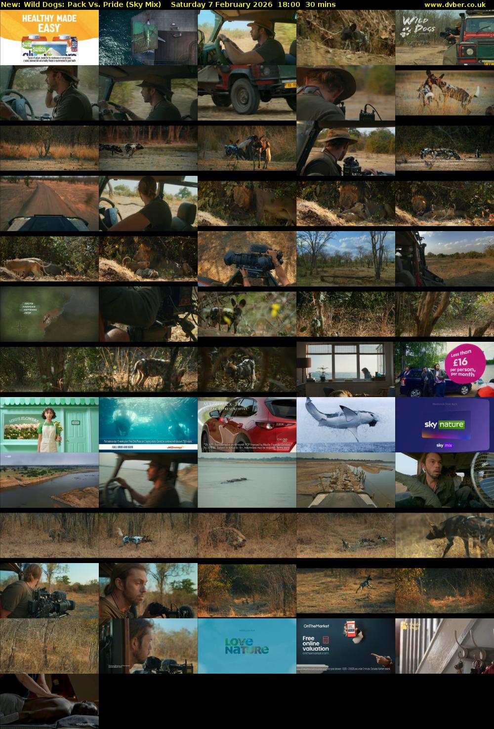 Wild Dogs: Pack Vs. Pride (Sky Mix) Saturday 7 February 2026 18:00 - 18:30