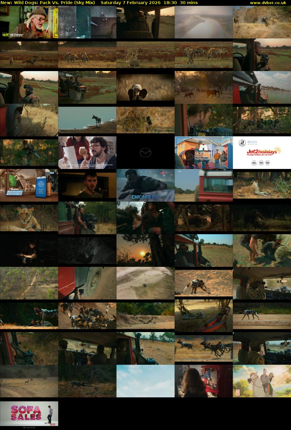 Wild Dogs: Pack Vs. Pride (Sky Mix) Saturday 7 February 2026 18:30 - 19:00