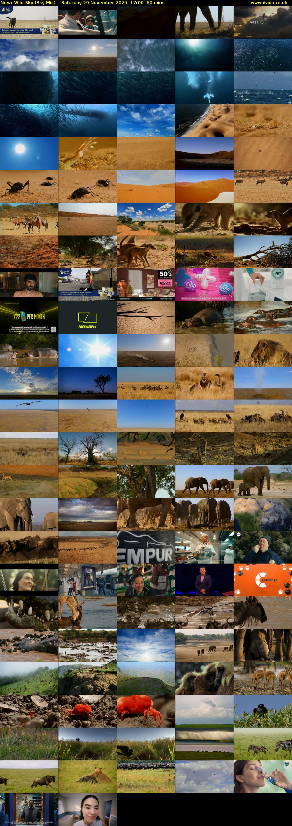 Wild Sky (Sky Mix) Saturday 29 November 2025 17:00 - 18:00