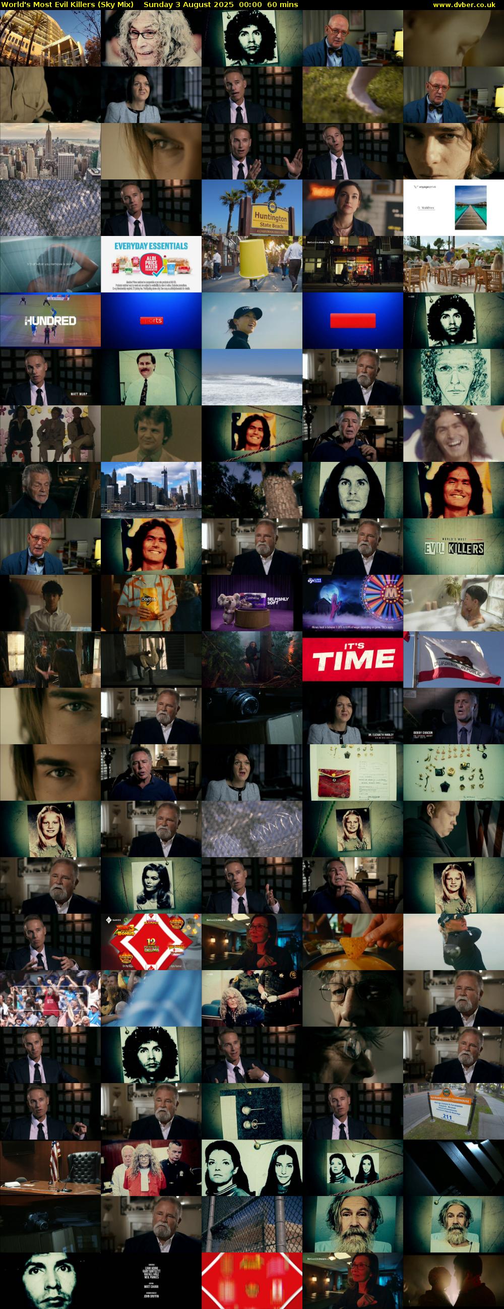 World's Most Evil Killers (Sky Mix) Sunday 3 August 2025 00:00 - 01:00