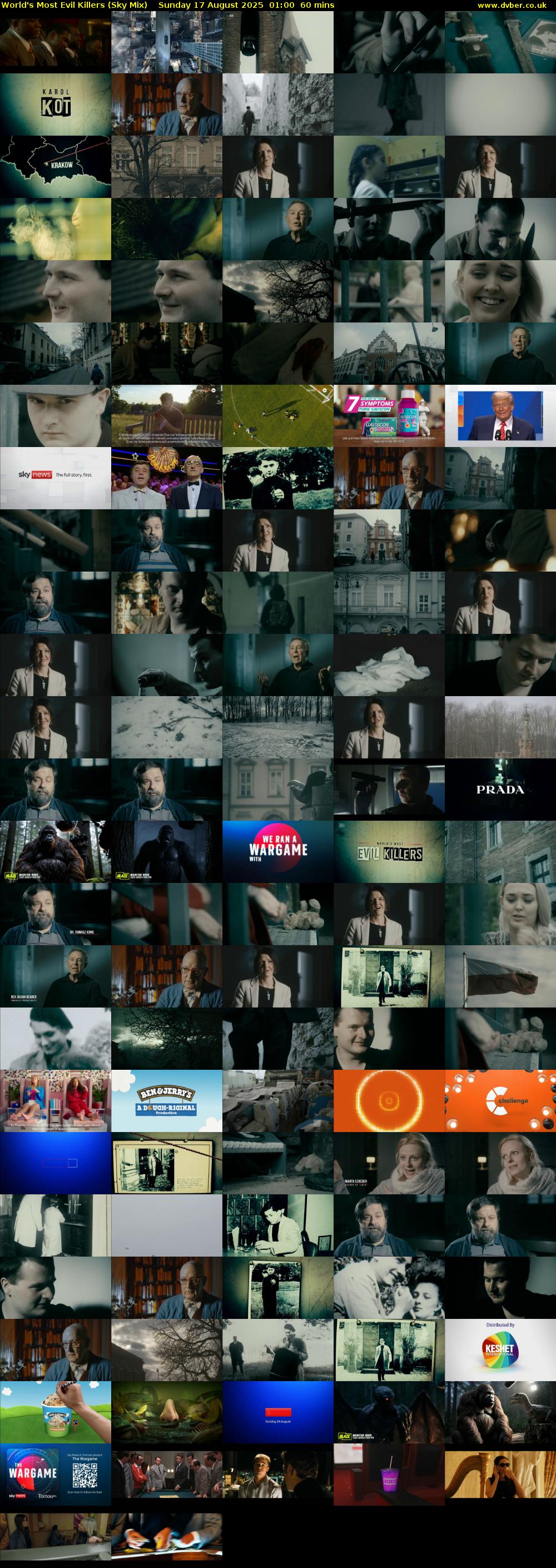 World's Most Evil Killers (Sky Mix) Sunday 17 August 2025 01:00 - 02:00