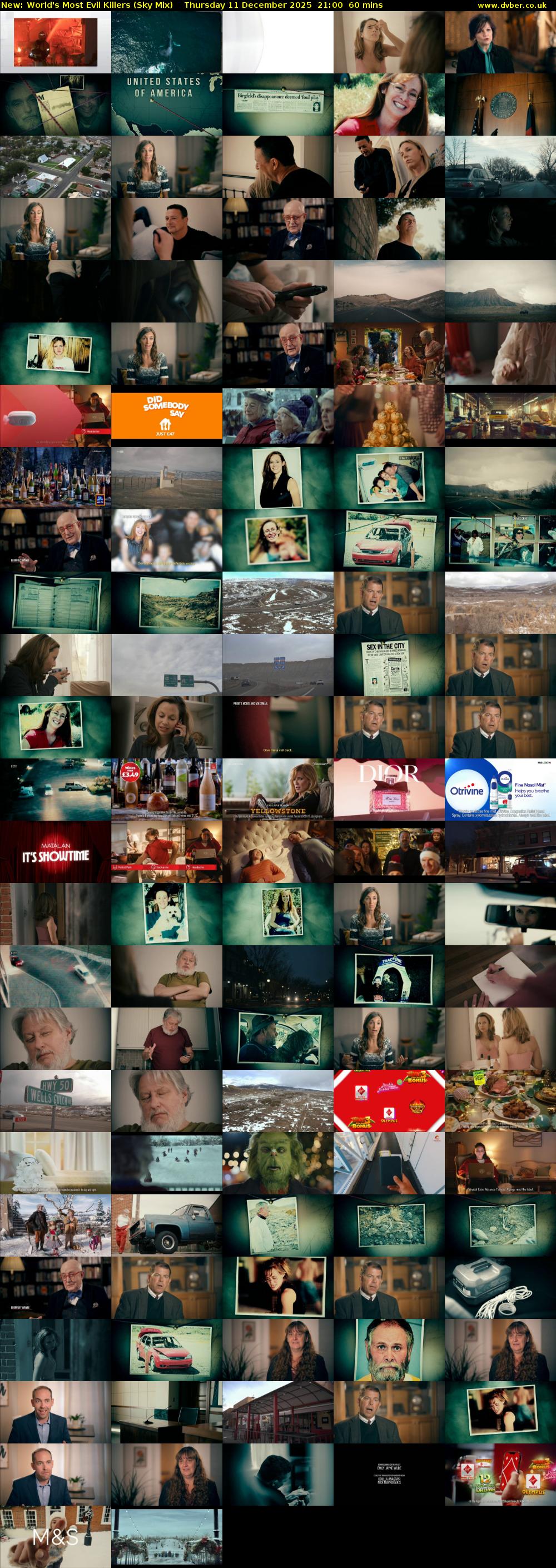 World's Most Evil Killers (Sky Mix) Thursday 11 December 2025 21:00 - 22:00