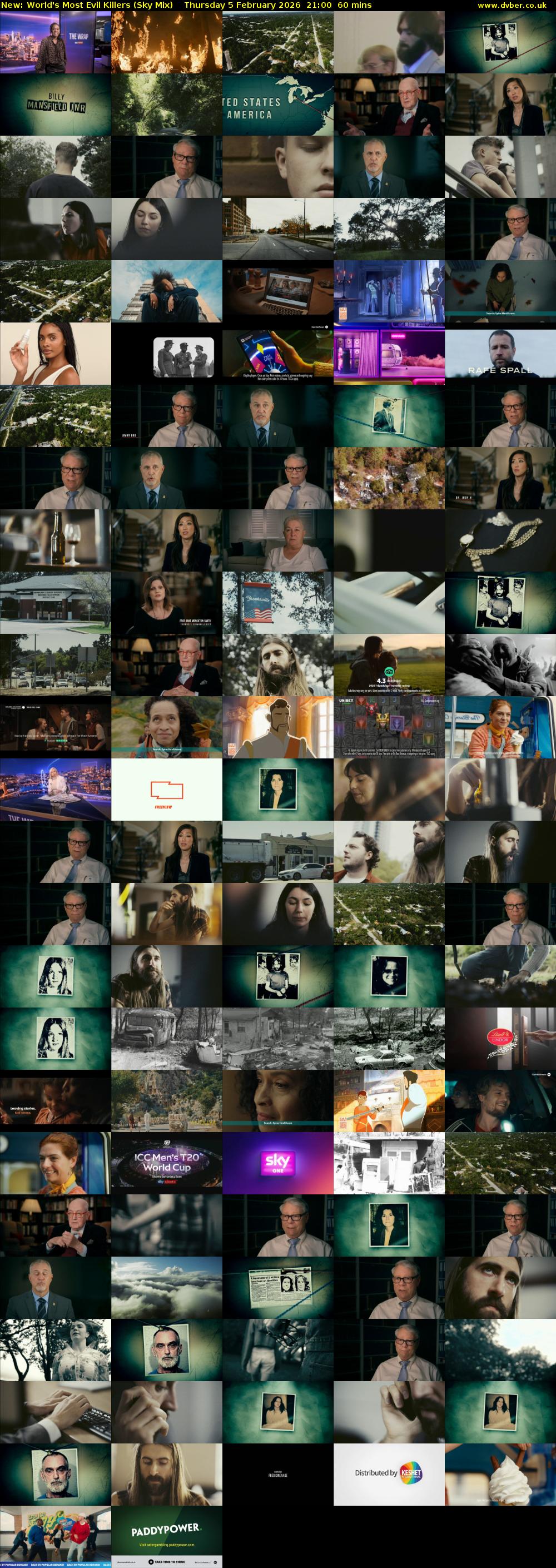 World's Most Evil Killers (Sky Mix) Thursday 5 February 2026 21:00 - 22:00