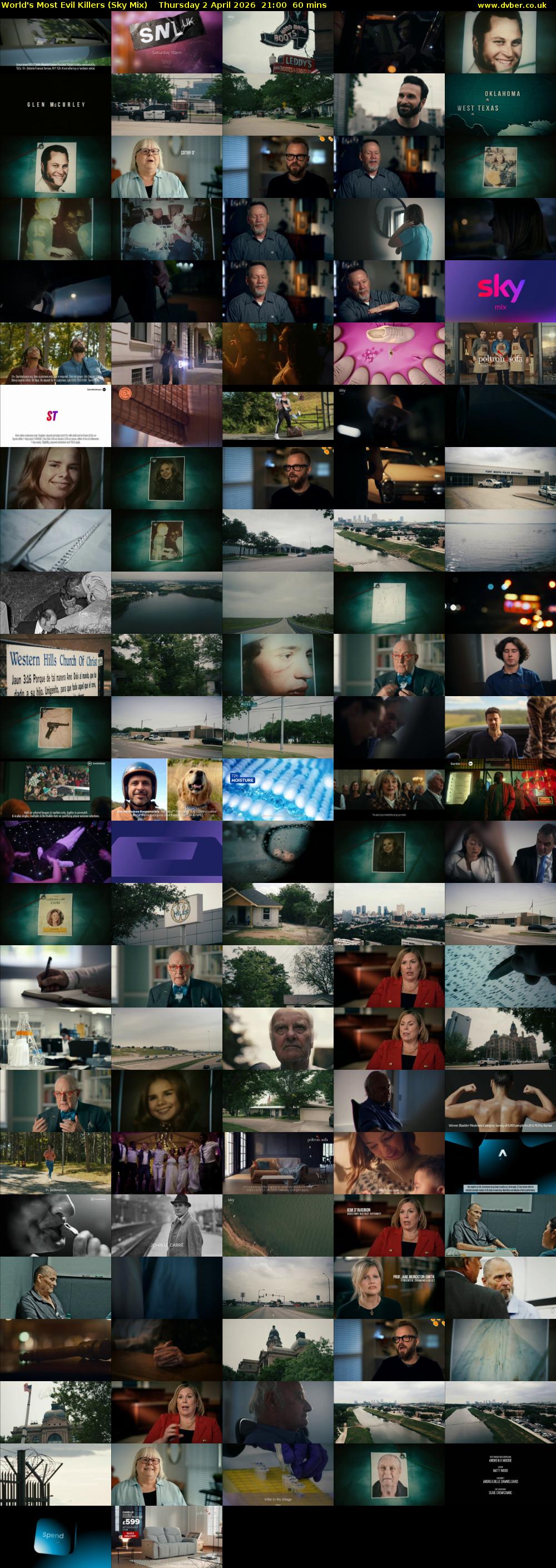 World's Most Evil Killers (Sky Mix) Thursday 2 April 2026 21:00 - 22:00