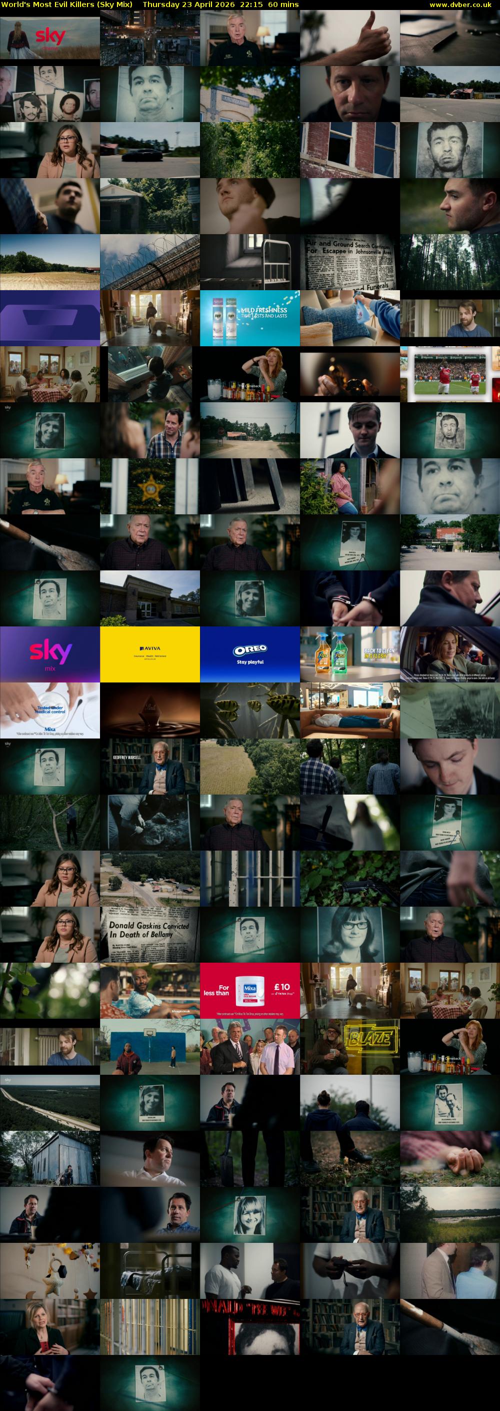 World's Most Evil Killers (Sky Mix) Thursday 23 April 2026 22:15 - 23:15