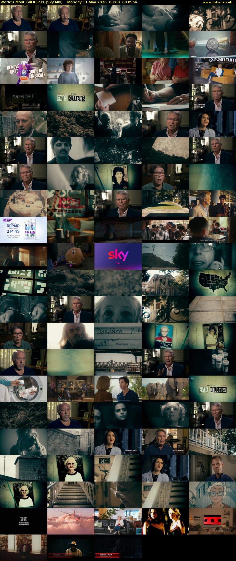 World's Most Evil Killers (Sky Mix) Monday 11 May 2026 00:00 - 01:00