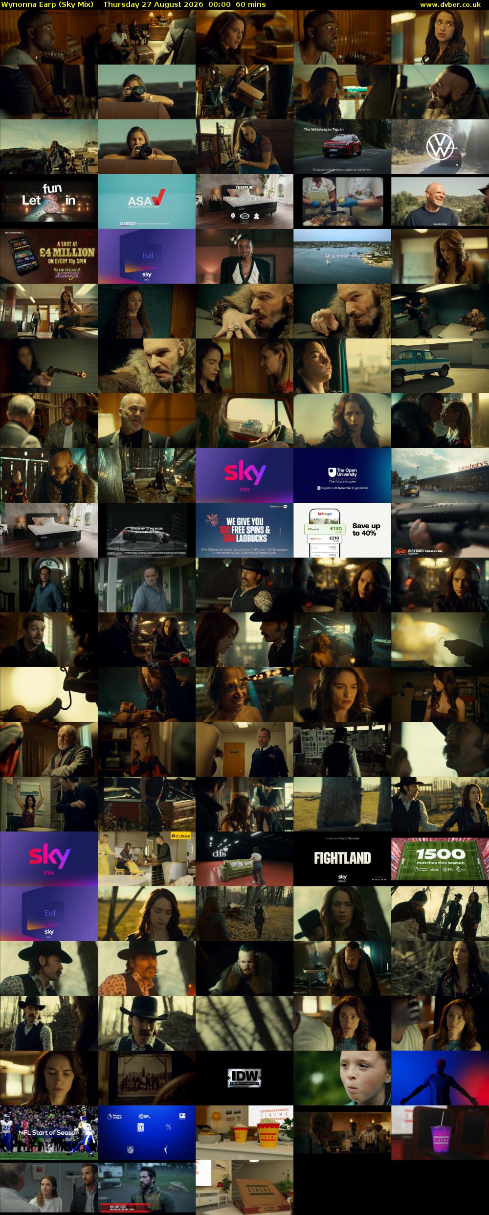 Wynonna Earp (Sky Mix) Thursday 27 August 2026 00:00 - 01:00