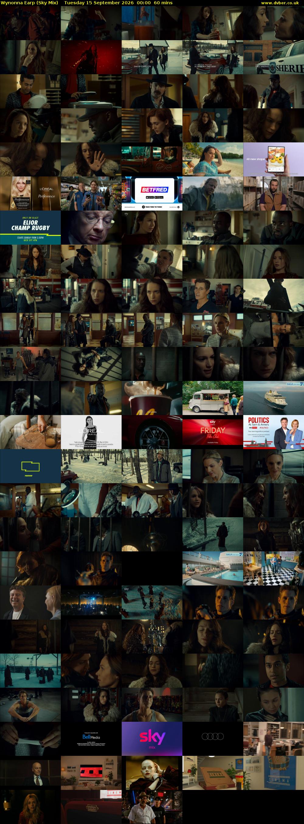 Wynonna Earp (Sky Mix) Tuesday 15 September 2026 00:00 - 01:00
