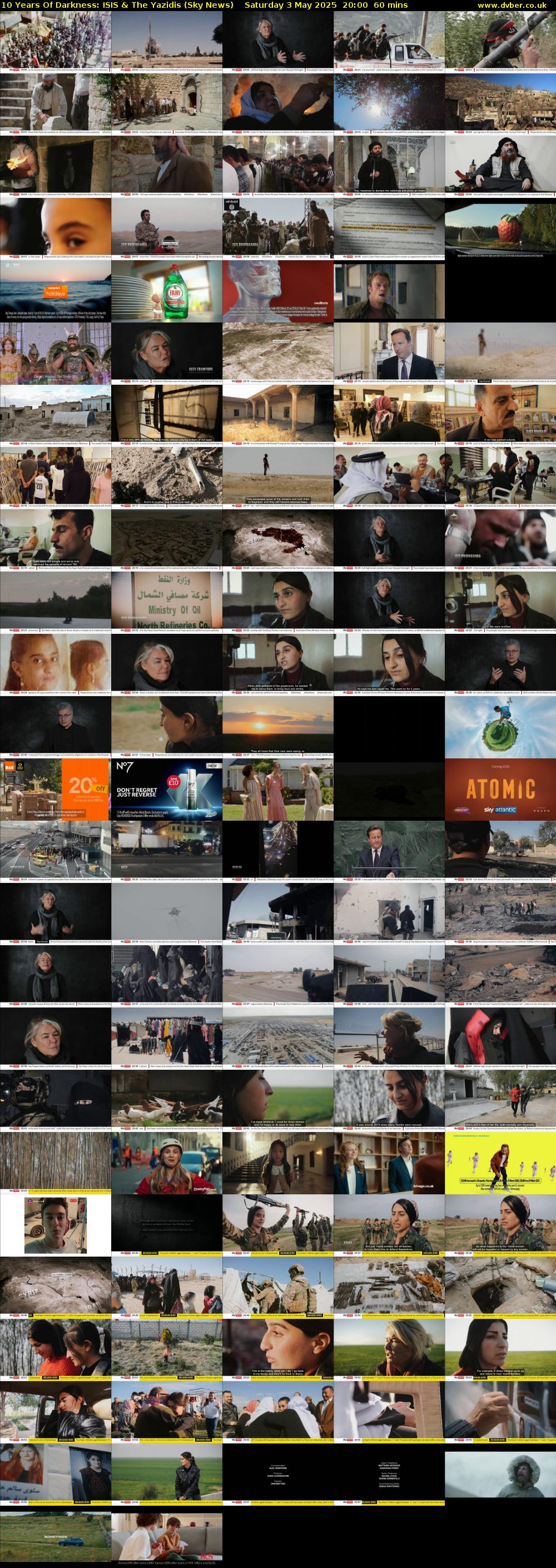10 Years Of Darkness: ISIS & The Yazidis (Sky News) Saturday 3 May 2025 20:00 - 21:00
