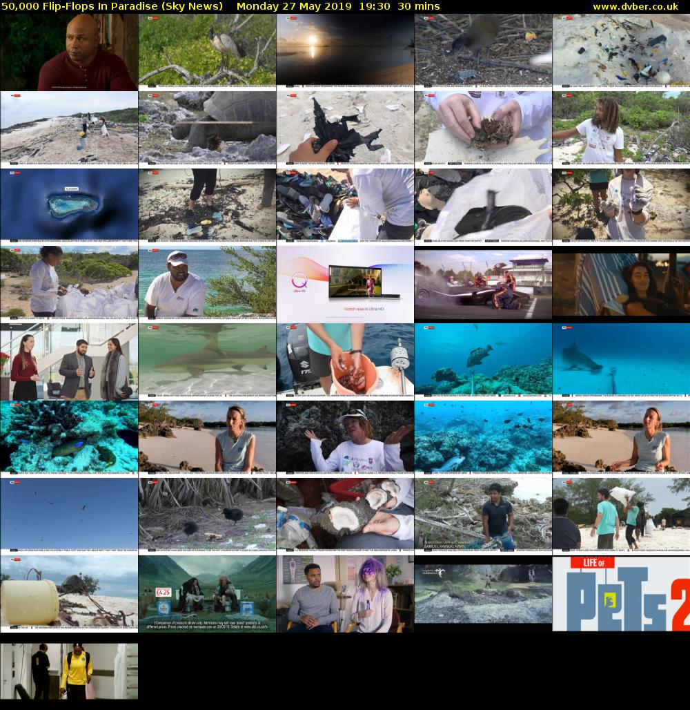 50,000 Flip-Flops In Paradise (Sky News) Monday 27 May 2019 19:30 - 20:00