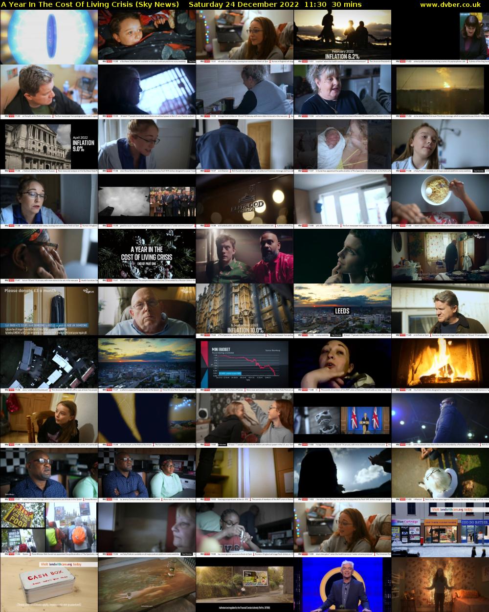 A Year In The Cost Of Living Crisis (Sky News) Saturday 24 December 2022 11:30 - 12:00