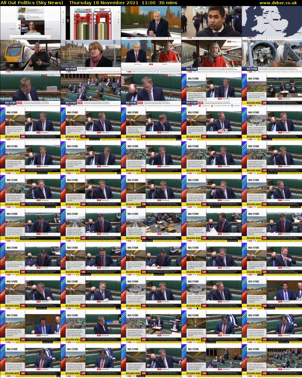 All Out Politics (Sky News) Thursday 18 November 2021 11:00 - 11:30