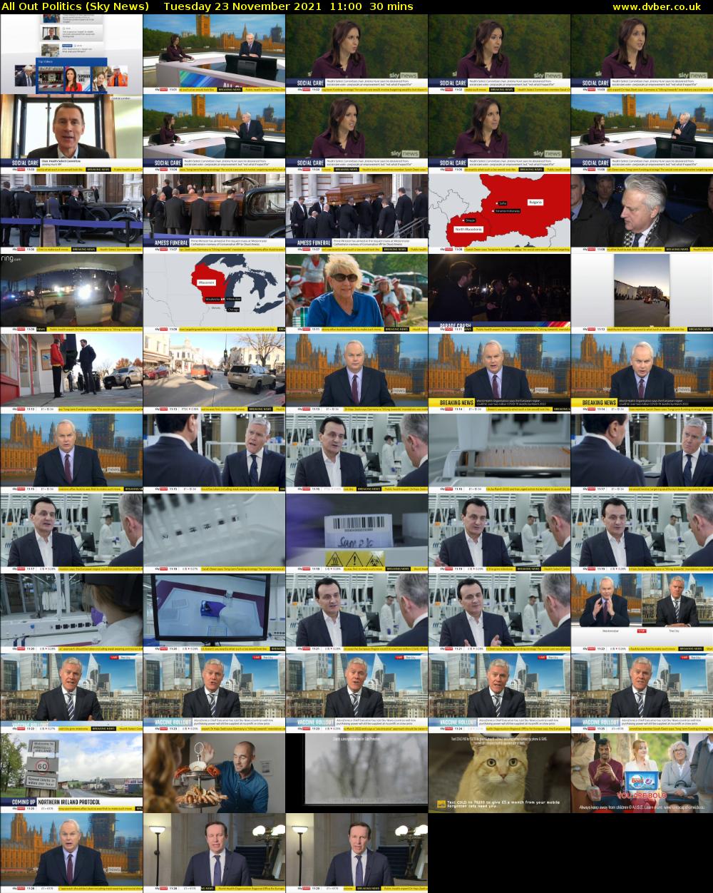 All Out Politics (Sky News) Tuesday 23 November 2021 11:00 - 11:30