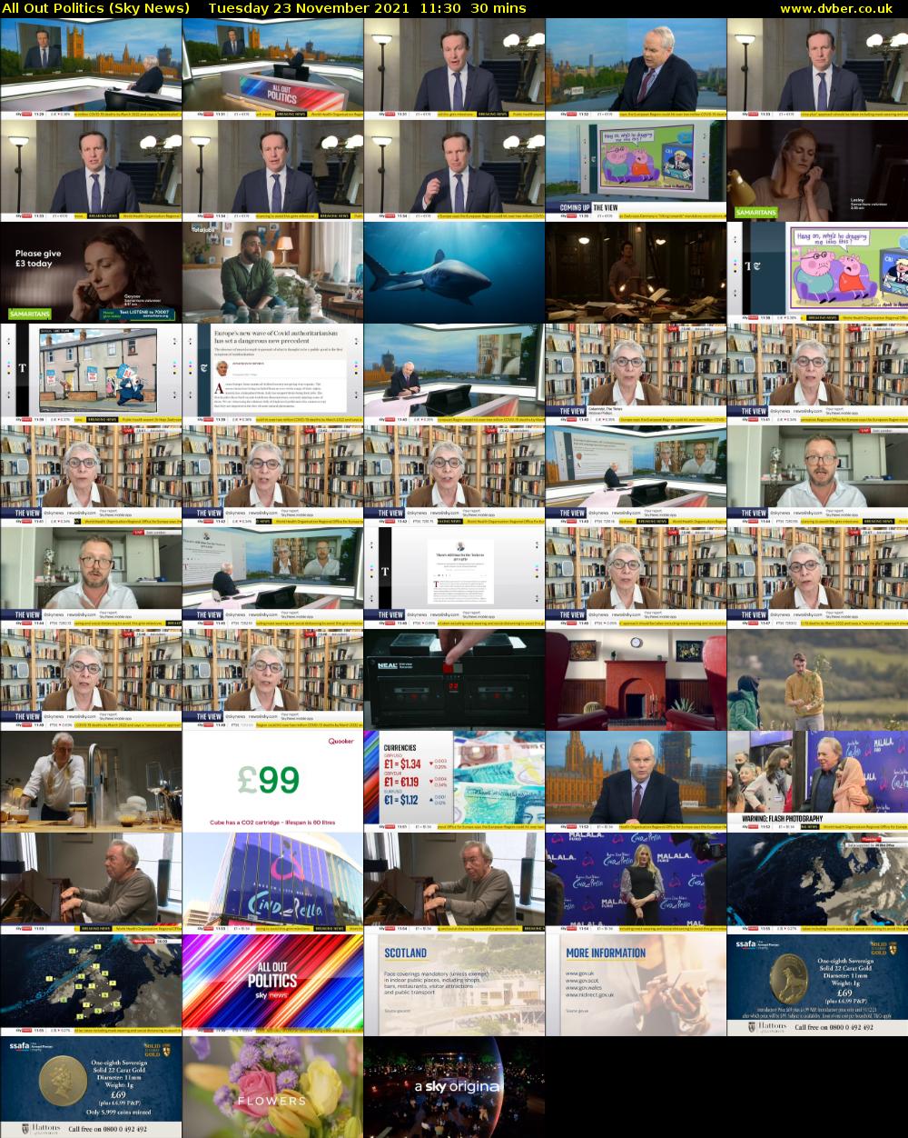 All Out Politics (Sky News) Tuesday 23 November 2021 11:30 - 12:00