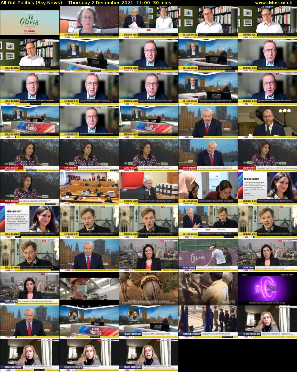 All Out Politics (Sky News) Thursday 2 December 2021 11:00 - 11:30