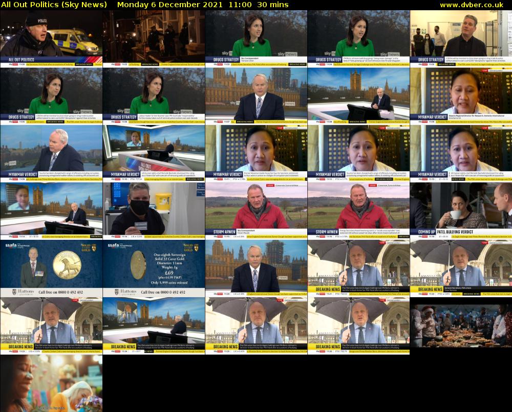 All Out Politics (Sky News) Monday 6 December 2021 11:00 - 11:30