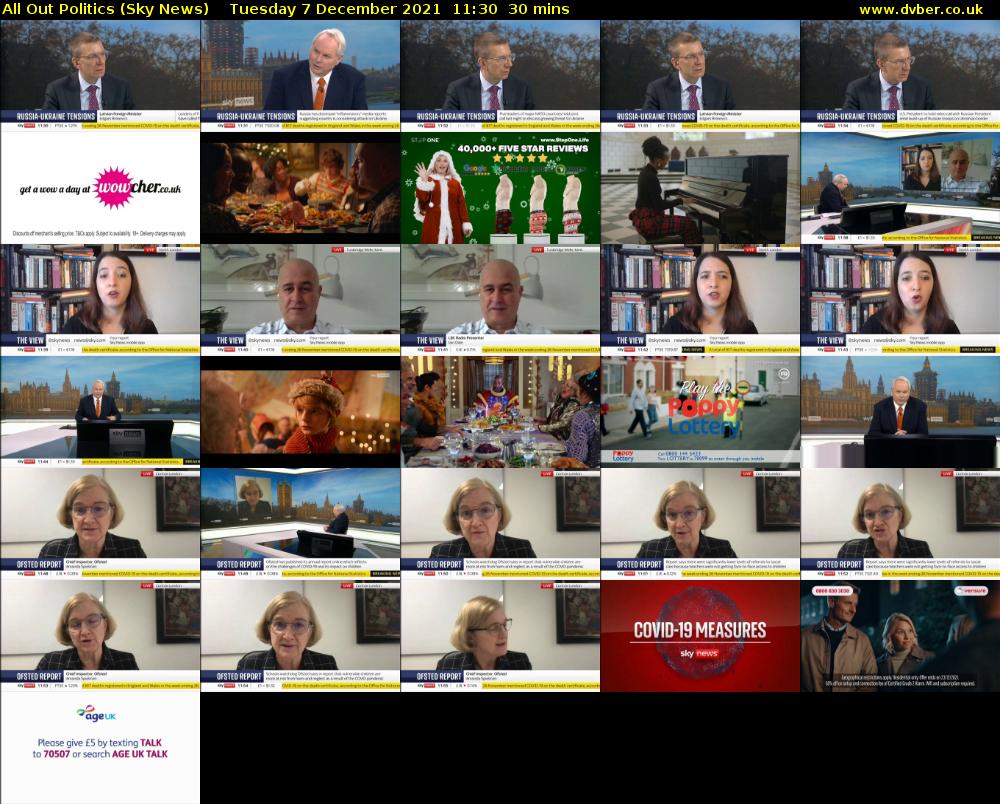 All Out Politics (Sky News) Tuesday 7 December 2021 11:30 - 12:00