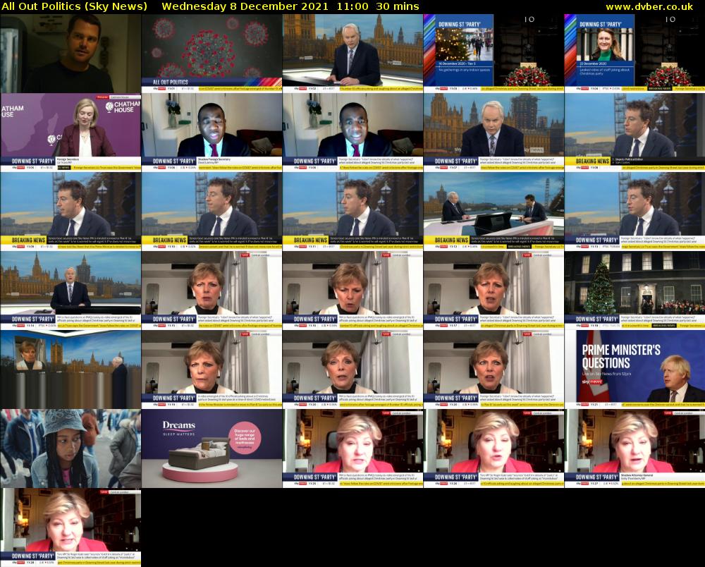 All Out Politics (Sky News) Wednesday 8 December 2021 11:00 - 11:30