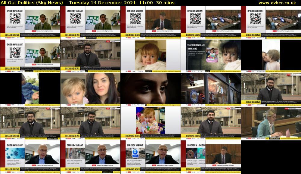 All Out Politics (Sky News) Tuesday 14 December 2021 11:00 - 11:30