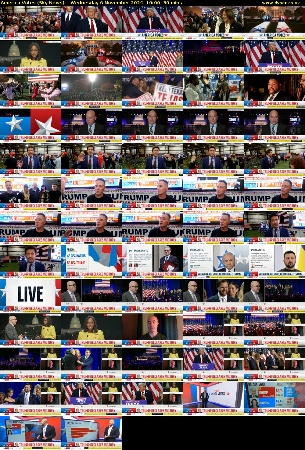 America Votes (Sky News) Wednesday 6 November 2024 10:00 - 10:30