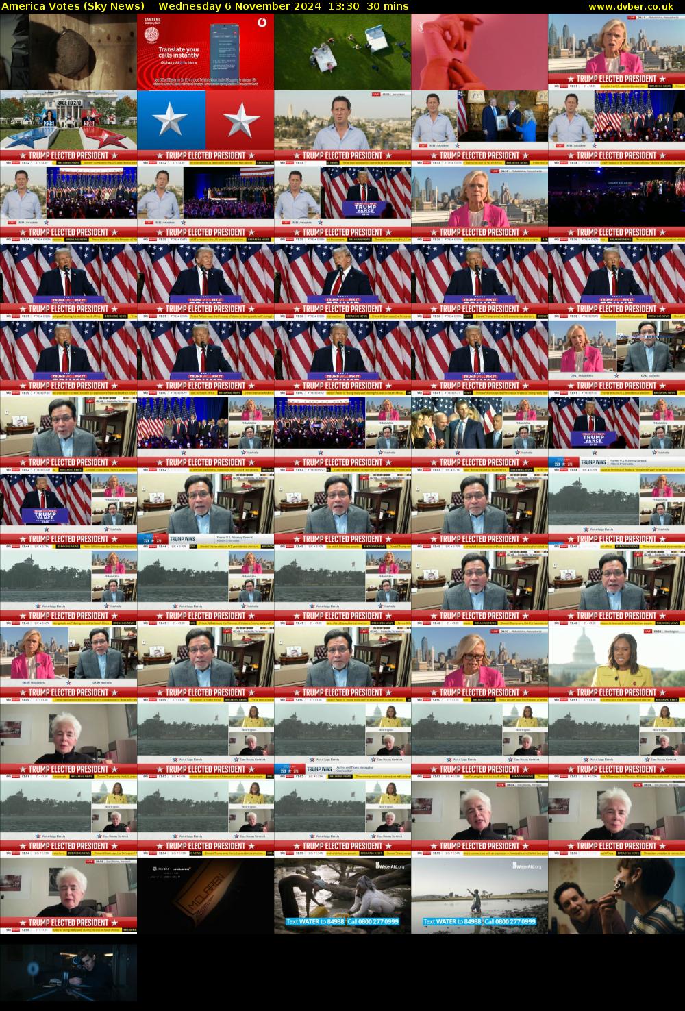America Votes (Sky News) Wednesday 6 November 2024 13:30 - 14:00