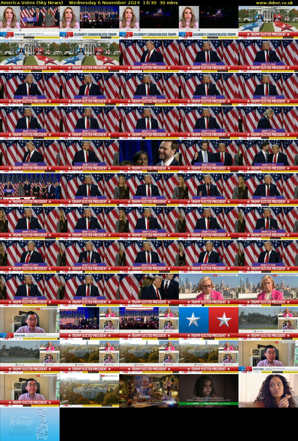 America Votes (Sky News) Wednesday 6 November 2024 14:30 - 15:00