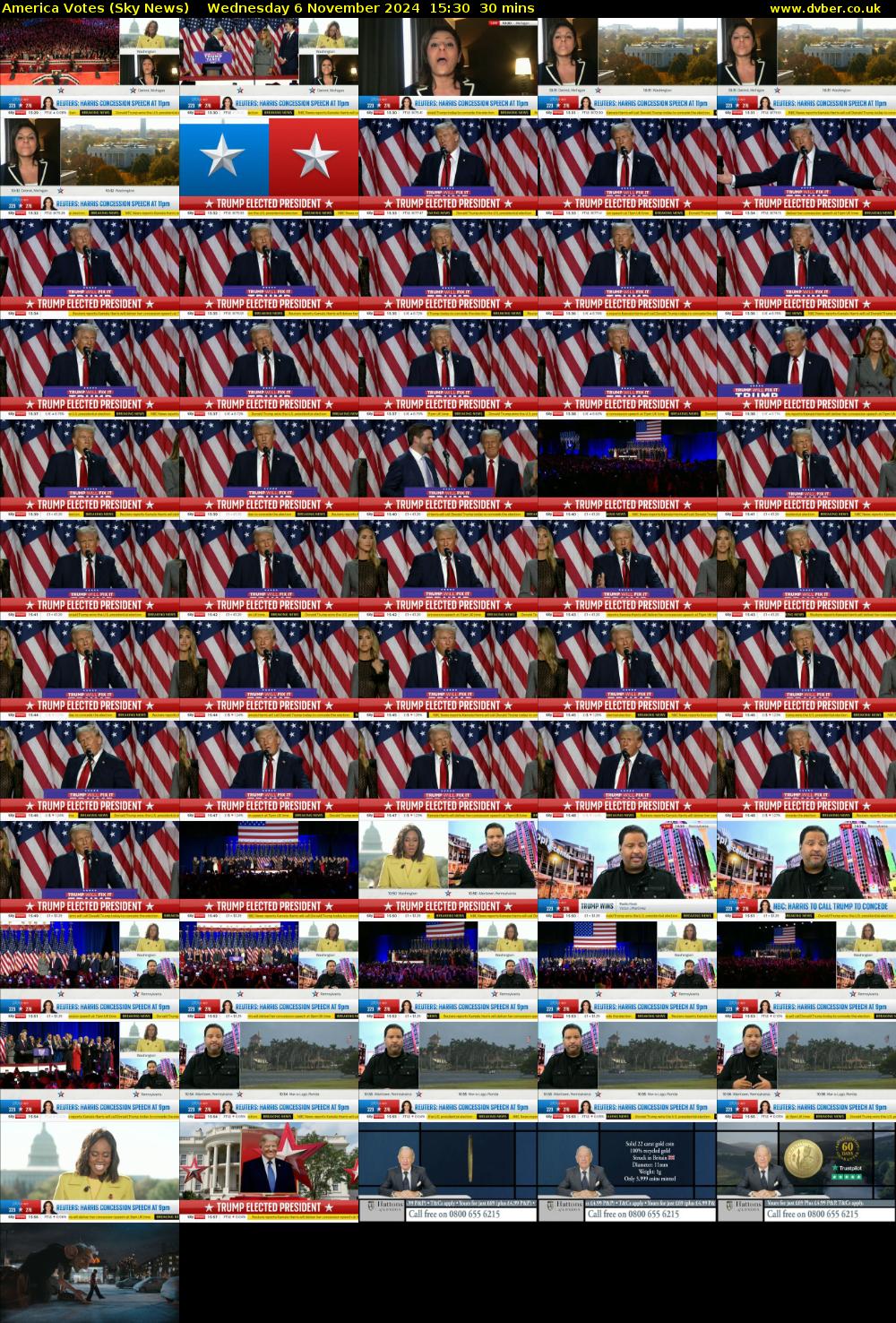America Votes (Sky News) Wednesday 6 November 2024 15:30 - 16:00