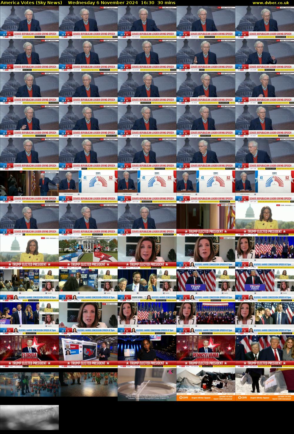America Votes (Sky News) Wednesday 6 November 2024 16:30 - 17:00