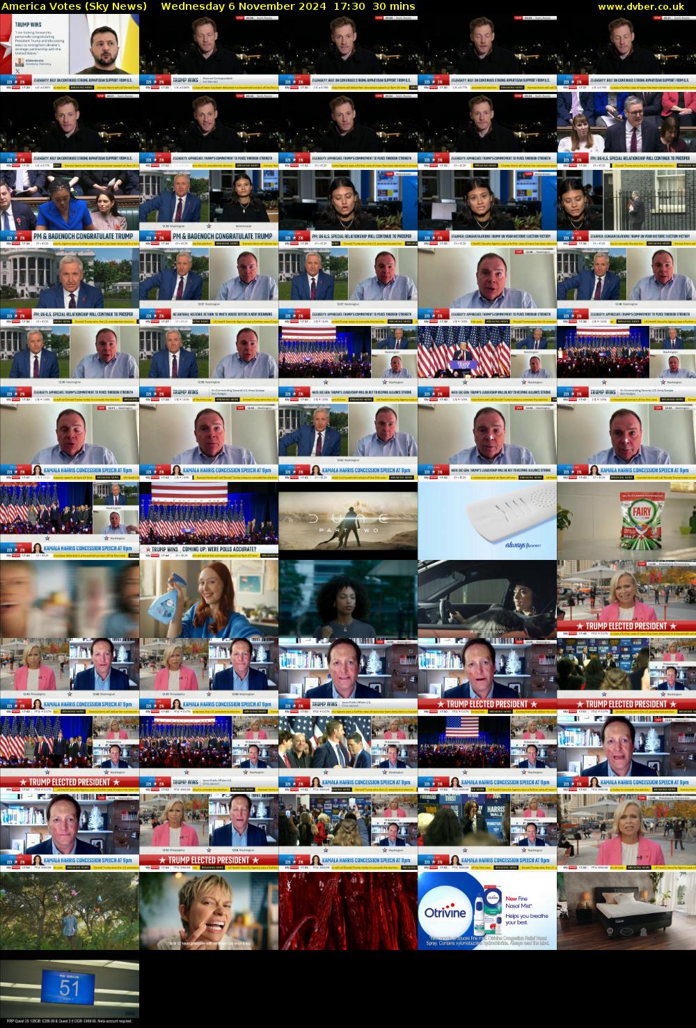 America Votes (Sky News) Wednesday 6 November 2024 17:30 - 18:00