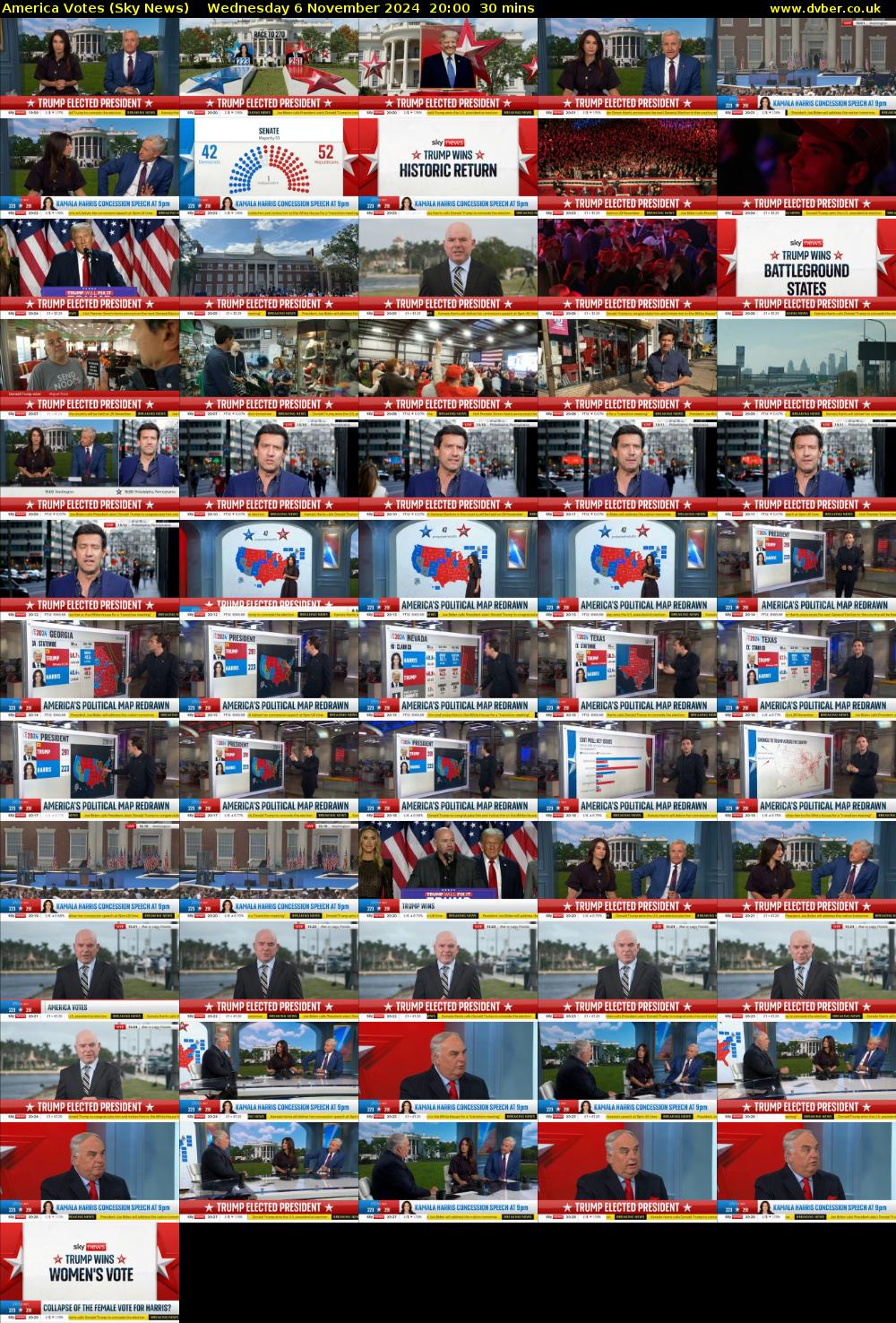 America Votes (Sky News) Wednesday 6 November 2024 20:00 - 20:30