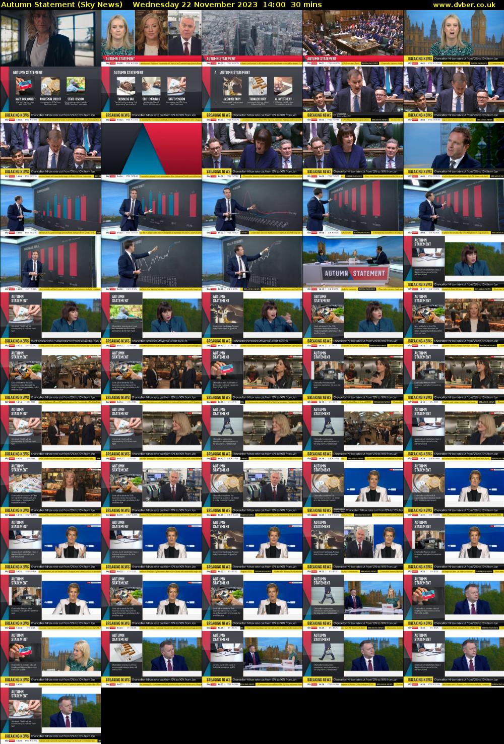 Autumn Statement (Sky News) Wednesday 22 November 2023 14:00 - 14:30