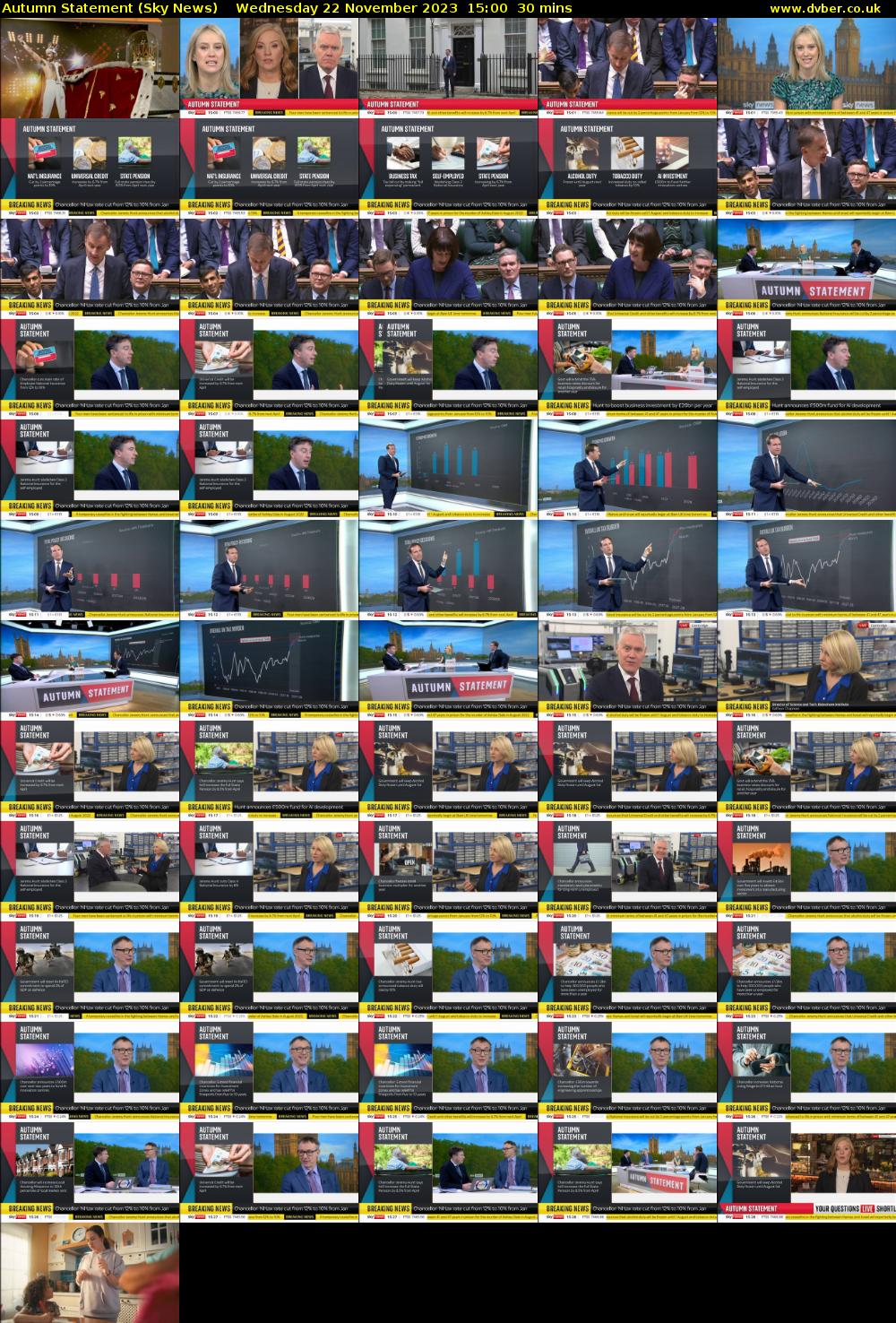 Autumn Statement (Sky News) Wednesday 22 November 2023 15:00 - 15:30