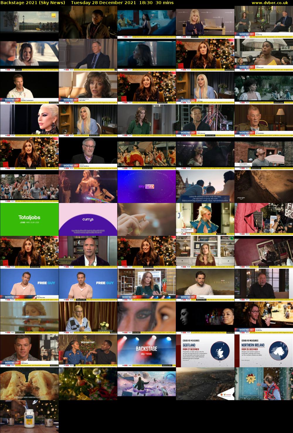 Backstage 2021 (Sky News) Tuesday 28 December 2021 18:30 - 19:00