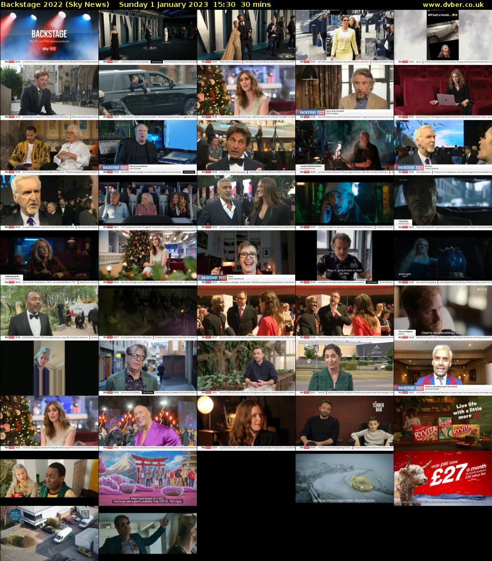 Backstage 2022 (Sky News) Sunday 1 January 2023 15:30 - 16:00