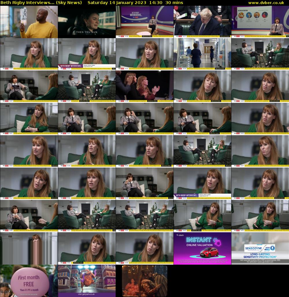 Beth Rigby Interviews... (Sky News) Saturday 14 January 2023 14:30 - 15:00