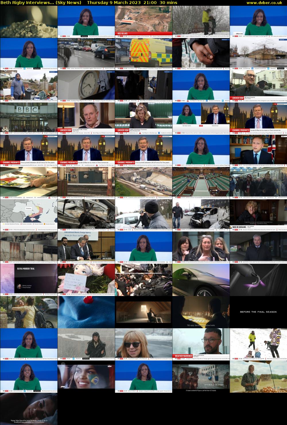 Beth Rigby Interviews... (Sky News) Thursday 9 March 2023 21:00 - 21:30