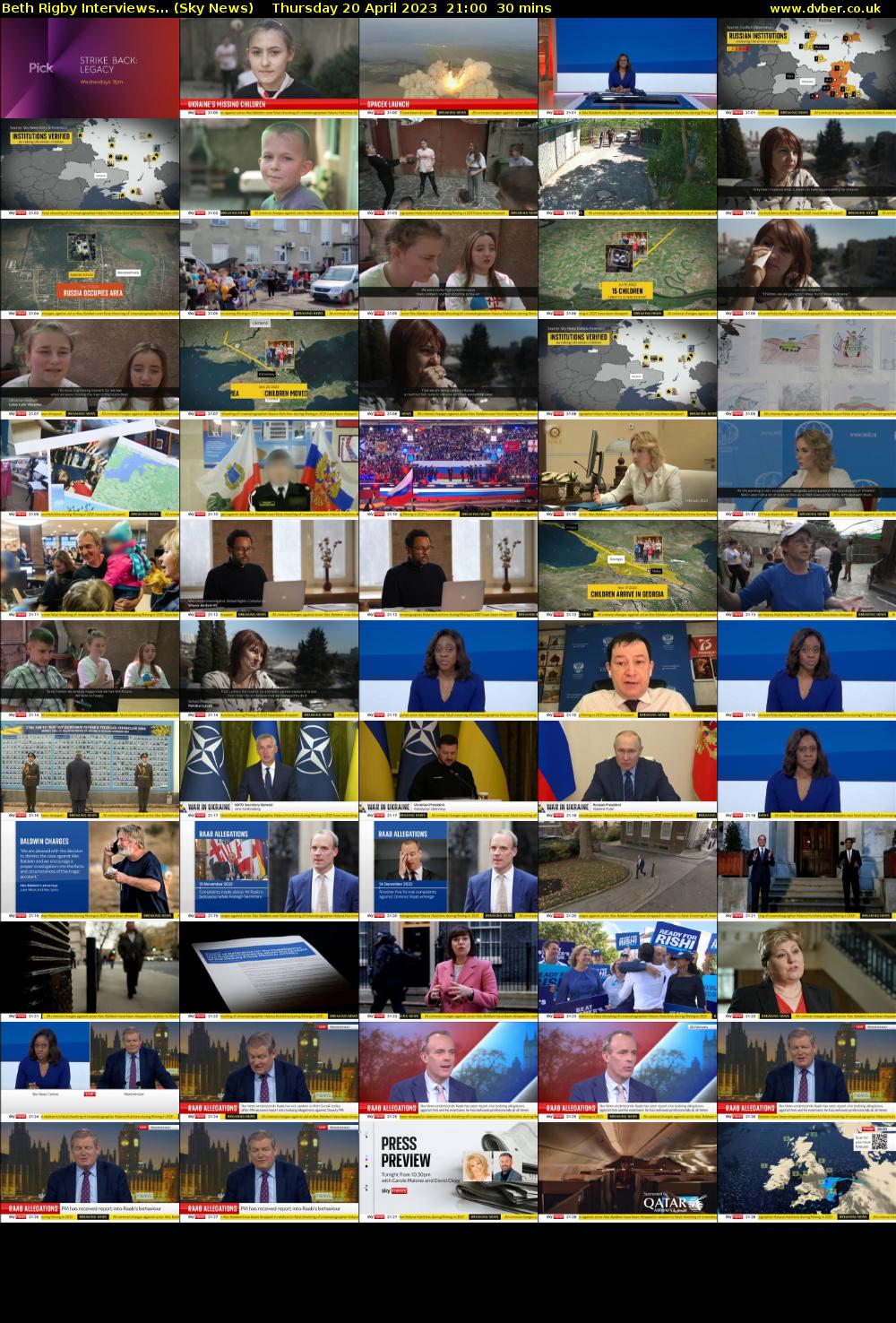Beth Rigby Interviews... (Sky News) Thursday 20 April 2023 21:00 - 21:30